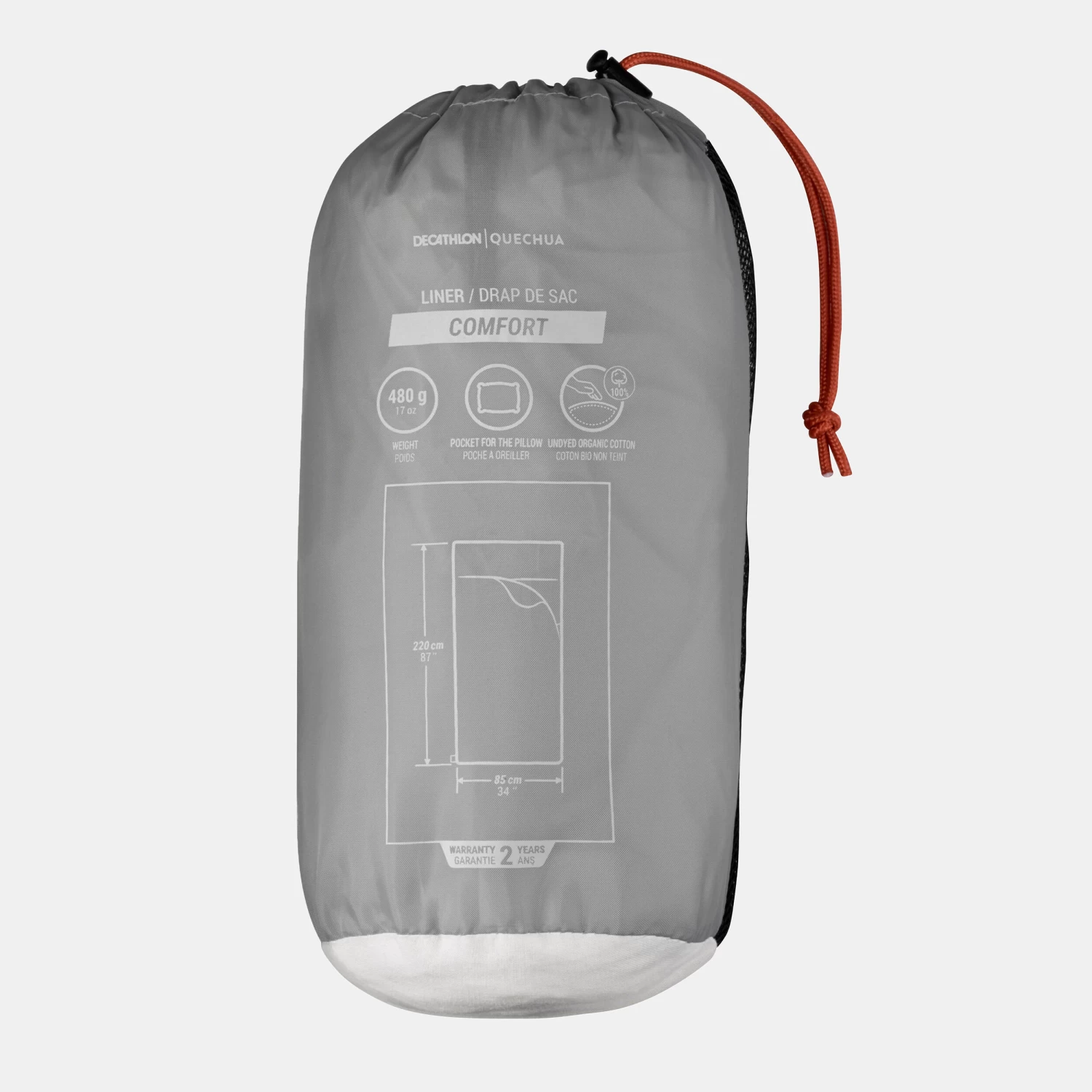 Quechua COMFORT COTTON BAG LINER FOR SLEEPING BAG 3 Quechua COMFORT COTTON BAG LINER FOR SLEEPING BAG - Image 3