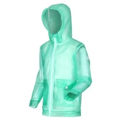 Regatta Childrens/Kids Hallow Transparent Hooded Waterproof Jacket (Ice Green) -Hike & Outdoor Deals Store k32e59009c859cb09591511a7c74737d3