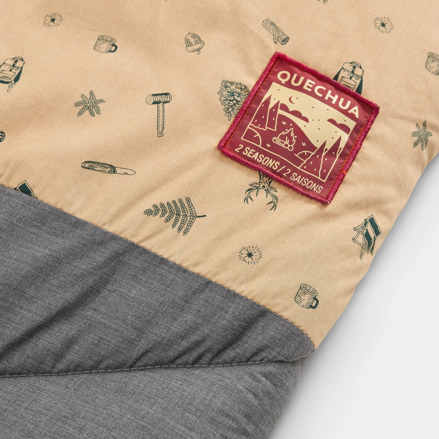 Quechua Camping Sleeping Bag Arpenaz 10° Cotton Double 7 Quechua Camping Sleeping Bag Arpenaz 10° Cotton Double - Image 7