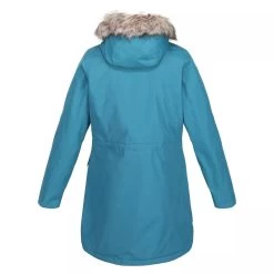 Regatta Womens/Ladies Sabinka Faux Fur Trim Parka (Slate Blue) -Hike & Outdoor Deals Store k672ba3b214b82eb6909f54ad3f28ed46