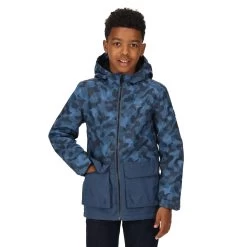 Regatta Childrens/Kids Salman Camo Insulated Waterproof Jacket (Dark Denim) -Hike & Outdoor Deals Store k6e756325aa641879b4740df31e5b42c4