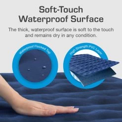 Single Camping Air Bed – Navy/White -Hike & Outdoor Deals Store k769a28be83a2efead55da41c8ba034e9