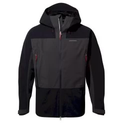 Craghoppers Mens Gryffin Contrast Panel Waterproof Jacket (Black/Black Pepper)