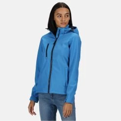 Regatta Womens/Ladies Venturer Hooded Soft Shell Jacket (Black) -Hike & Outdoor Deals Store k8860f1e1cb26721f88709002b46d07b4