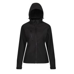 Regatta Womens/Ladies Venturer Hooded Soft Shell Jacket (Black)