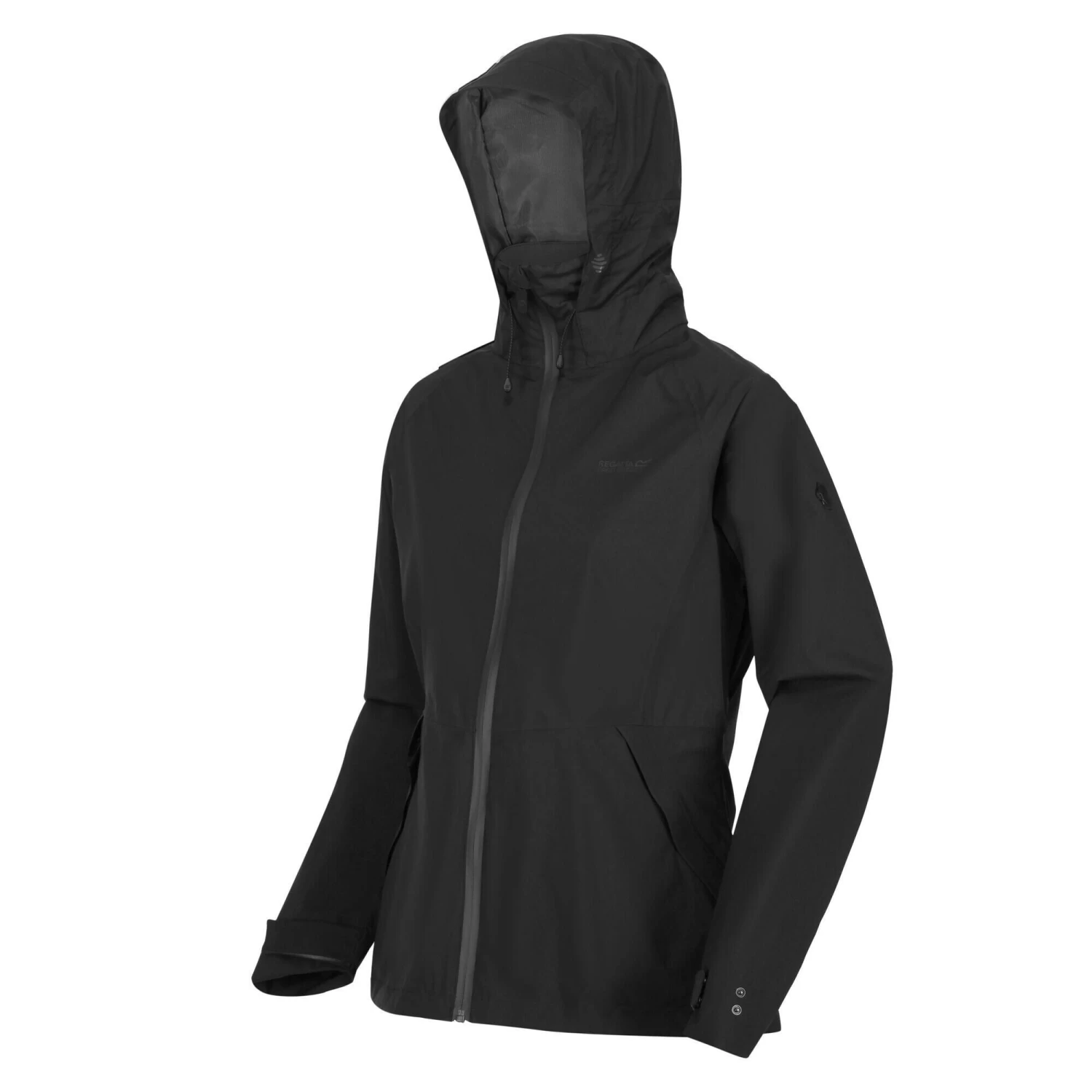 Regatta Womens/Ladies Rolton Waterproof Jacket (Black) 3 Regatta Womens/Ladies Rolton Waterproof Jacket (Black) - Image 3