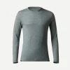 Men's Long-sleeved Merino Wool Trekking T-shirt - TRAVEL 100