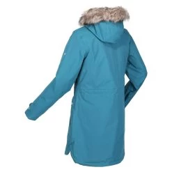 Regatta Womens/Ladies Sabinka Faux Fur Trim Parka (Slate Blue) -Hike & Outdoor Deals Store kc438fde3b4ca6d3cf51f01c6f49f4c51