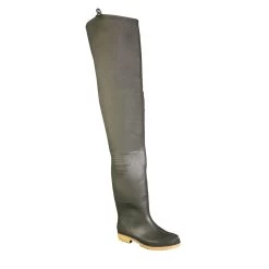 Administrator Thigh Wader / Mens Boots / Plain Rubber Wellingtons (Green)