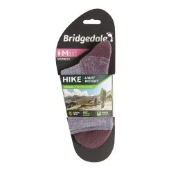 Hike & Outdoor Deals Store 16 Bridgedale HIKE Lightweight Merino Performance 3/4 Crew Original Women's