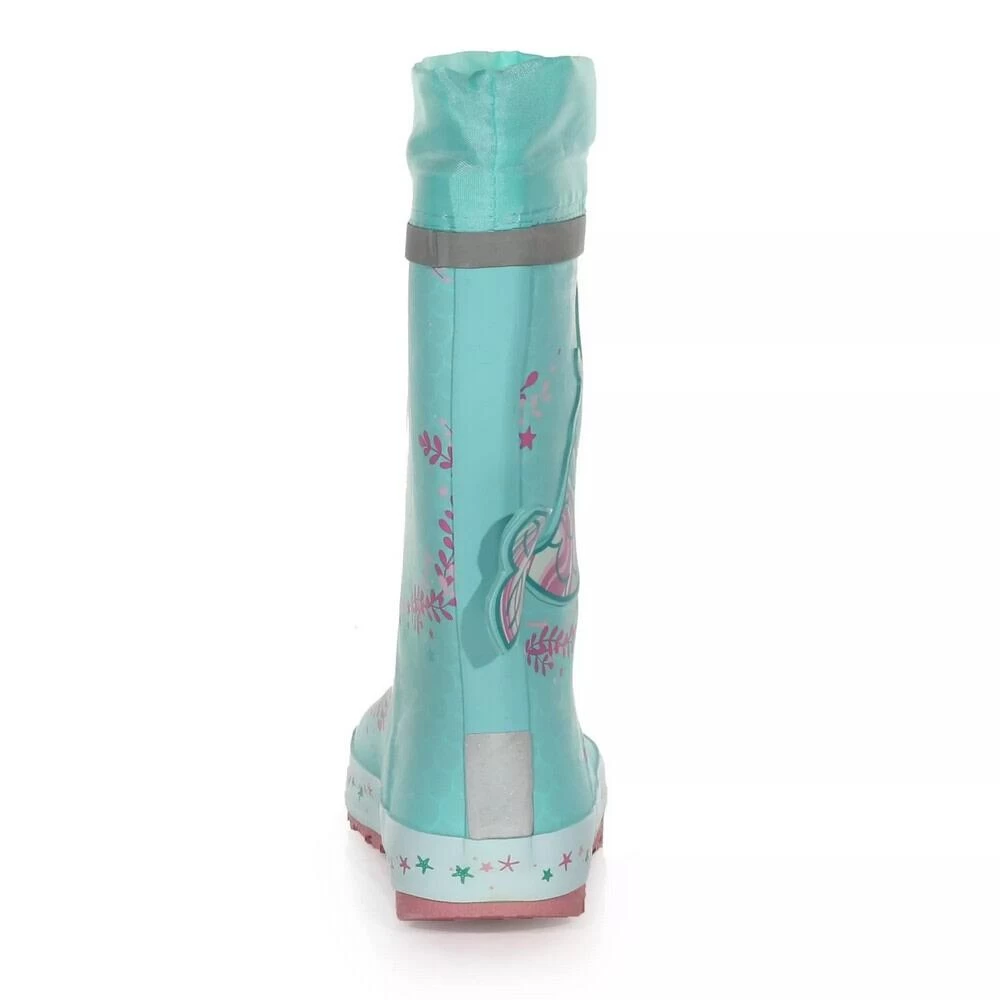 Regatta Childrens/Kids Puddle Peppa Pig Wellington Boots (Aruba Blue) 2 Regatta Childrens/Kids Puddle Peppa Pig Wellington Boots (Aruba Blue) - Image 2