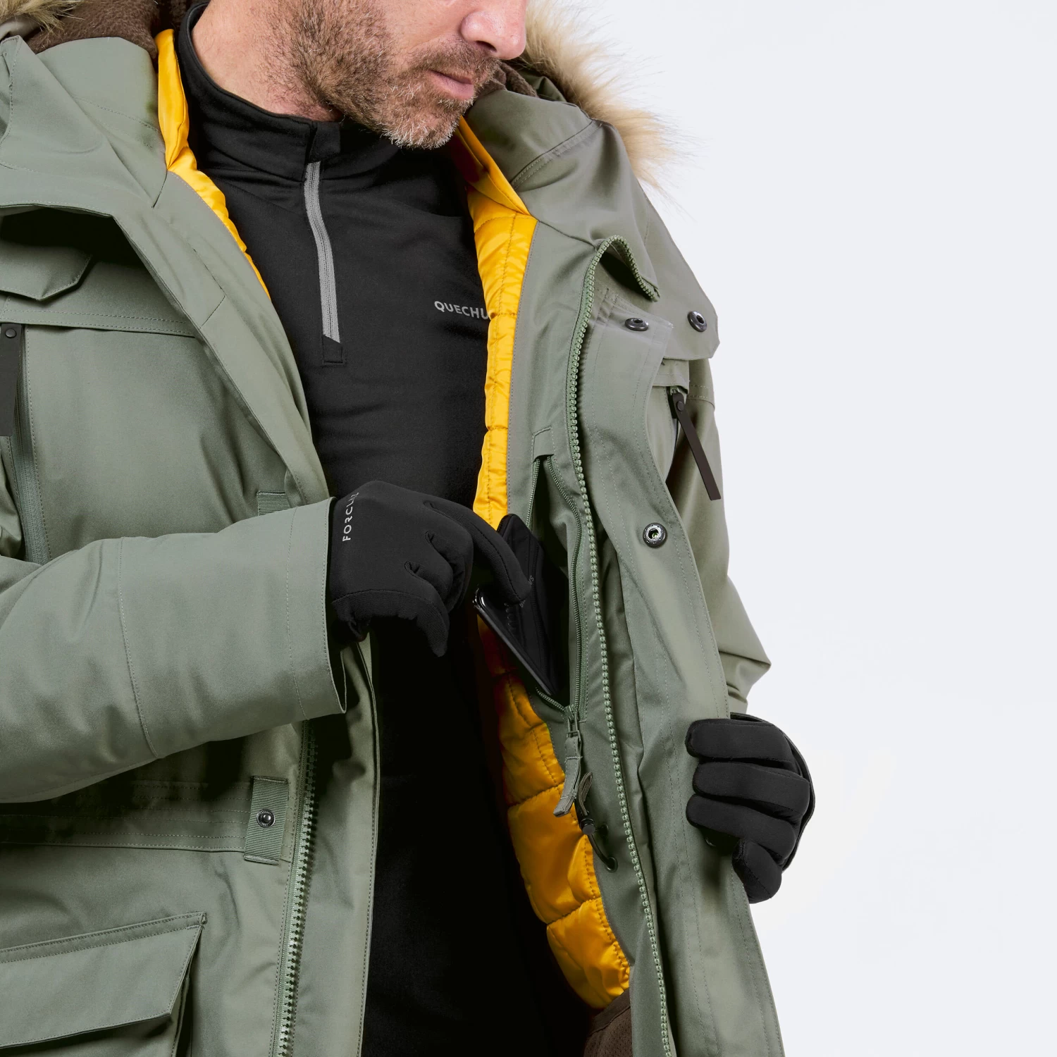 Quechua Men’s Winter Waterproof Hiking Parka - SH900 6 Quechua Men’s Winter Waterproof Hiking Parka - SH900 - Image 6