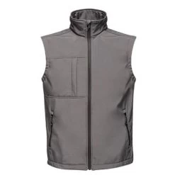 Regatta Mens Octagon II Printable Soft Shell Bodywarmer (Seal Grey/Black)