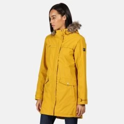 Regatta Womens/Ladies Serleena II Faux Fur Insulated Winter Parka (Mustard Seed) -Hike & Outdoor Deals Store kee448b9a8bba98d6b60f69e3482654b8
