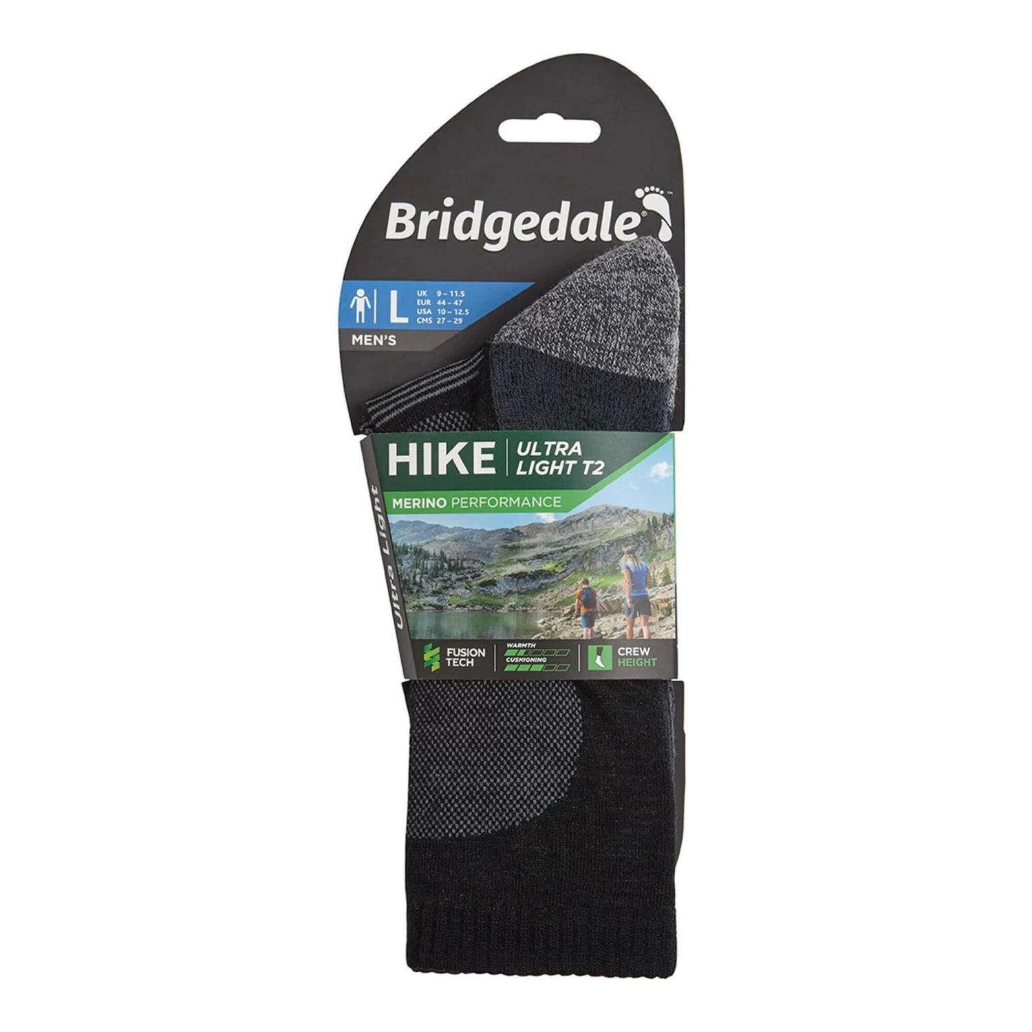 Bridgedale HIKE Ultralight T2 Merino Performance Original Crew Men's 1 Bridgedale HIKE Ultralight T2 Merino Performance Original Crew Men's